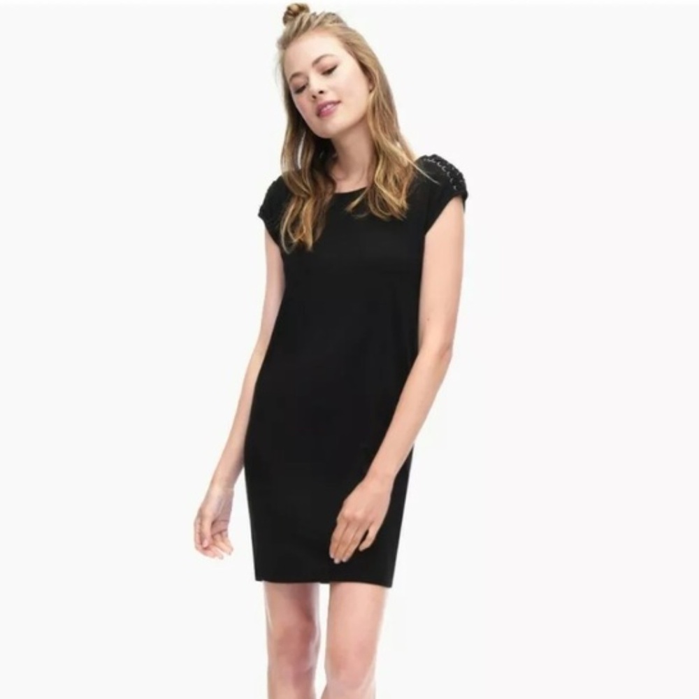 Splendid Black Braided Shoulder Sleeveless Dress with Stretch Size S